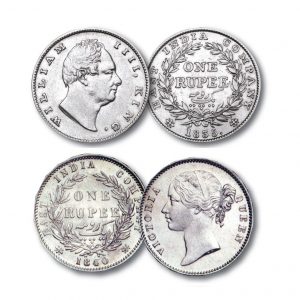 The EIC Royal Portrait Silver Rupee Set of 1835 and 1840