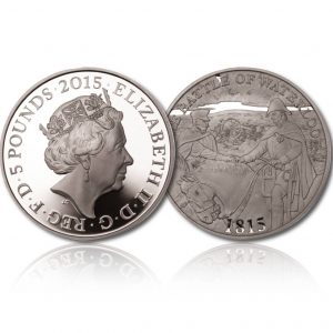 Queen Elizabeth II 2015 Silver Crown - The 200th Anniversary of the Battle of Waterloo