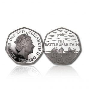 Queen Elizabeth II 2019 Silver 50p Set of Five Piedfort Coins