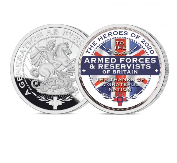 Heroes of 2020: Armed Forces and Reservists Pure Silver Layered Medal