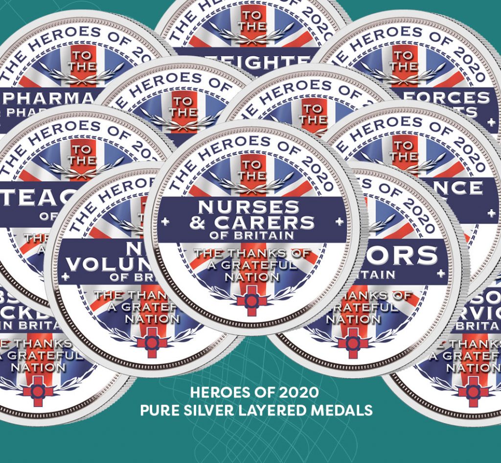 Heroes of 2020 Pure Silver Layered Collection