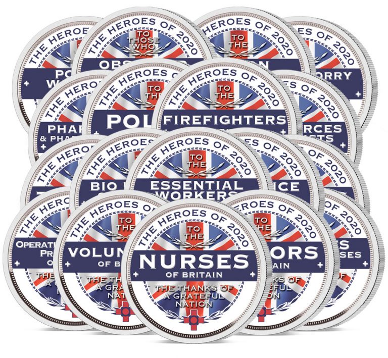 The Complete Heroes of 2020 Pure Silver Layered Collection (18 medals)