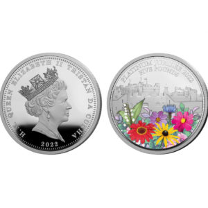 Platinum Jubilee Tower in Bloom Silver Five Pounds