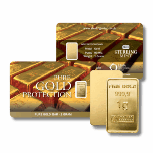 Pure Gold Protection 1g Gold Ingot